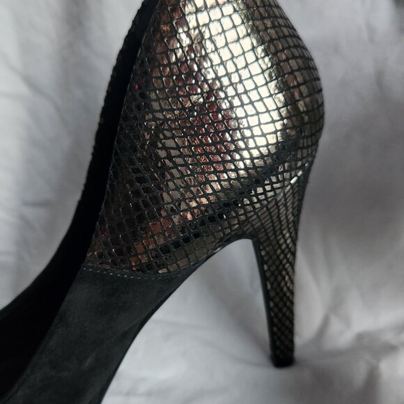 🔥 ALDO black and gold high heel shoes, size 38.5 - Picture 10 of 10